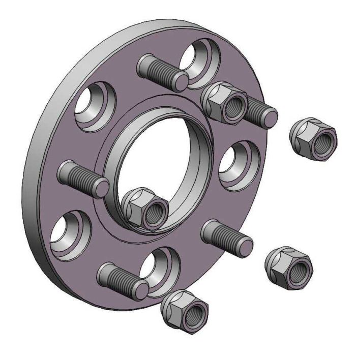 Проставки для вылета колес на Jeep 15 мм 5x127 dia 71,5 (STUD1-2)