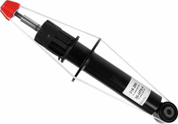 Амортизатор подвески задний газомасляный Sachs 316286