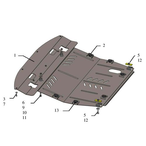 Bronex защита двигателя, КПП, радиатора Infiniti JX35 Standard