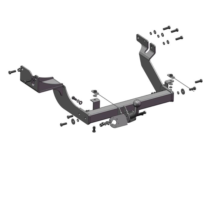 Фаркоп съемный на 2 болта - Ford Transit Connect 2002-2013