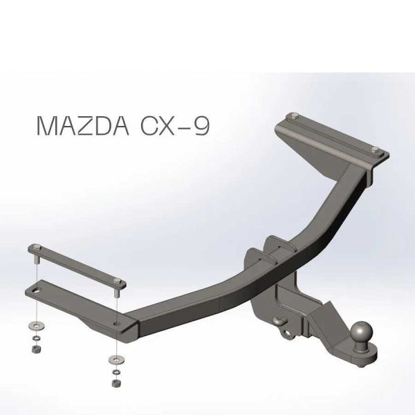 Фаркоп съемный на 2 болта на пластине кованый - Mazda E 2200
