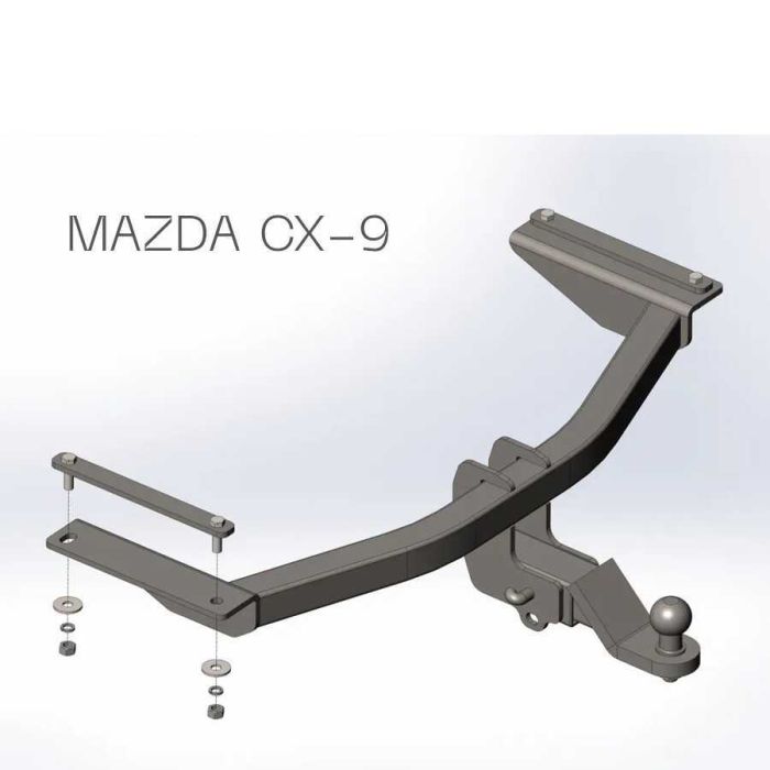 Фаркоп съемный на 2 болта на пластине кованый - Mazda E 2200