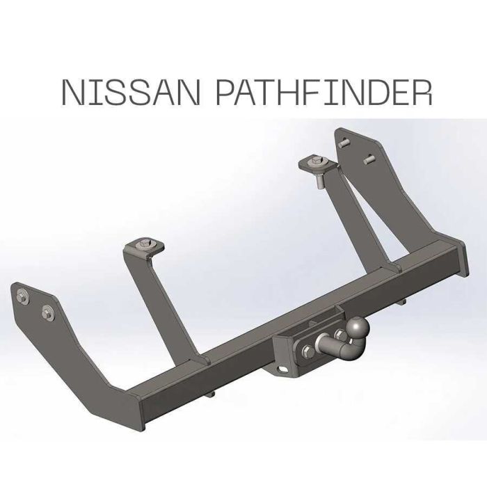Фаркоп съемный на 2 болта на пластине кованый - Nissan Pathfinder R50