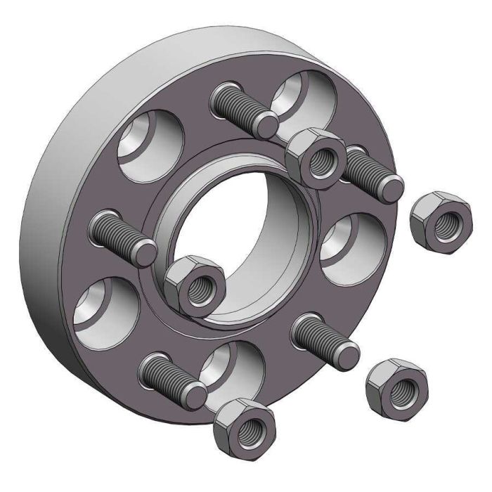 Проставки для вылета колес на Citroen 30 мм 5x114,3 dia 67,1 (STUD12x1.5)