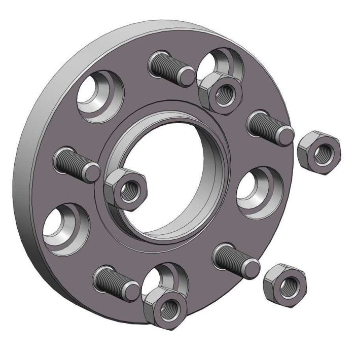 Проставки для вильоту коліс на Fiat 20 мм 5x127 dia 71,6 (STUD12x1.5)