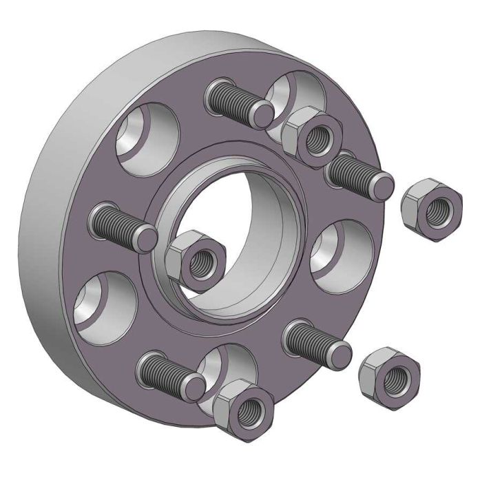 Проставки для вылета колес на Honda 30 мм 5x114,3 dia 64,1 (STUD12x1.5)