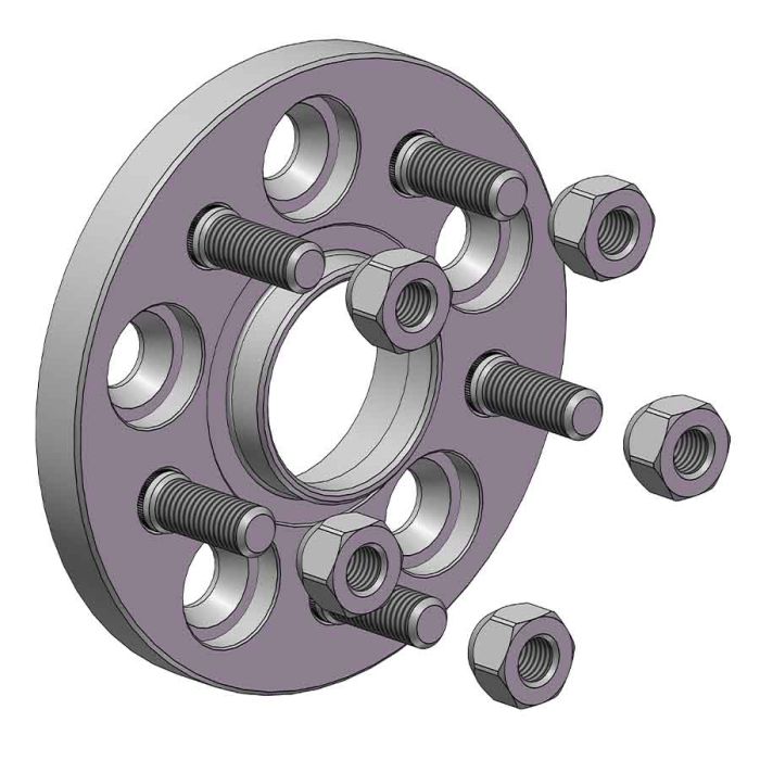 Проставки для вылета колес на MG 10 мм 5x105 dia 56,6 (STUD12x1.5)