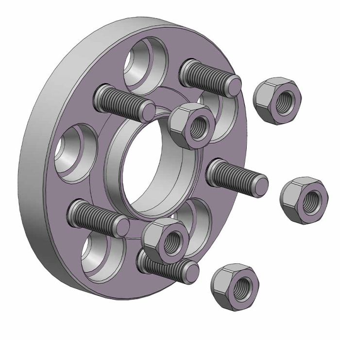 Проставки для вильоту коліс на Toyota 20 мм 5x100 dia 56,1 (STUD12x1.25)