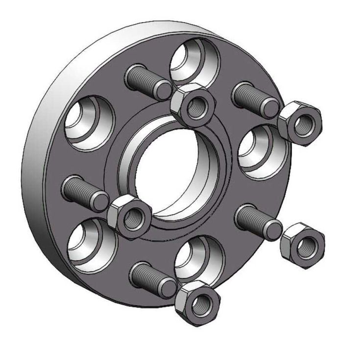 Проставки для вылета колес на Toyota 25 мм 5x114,3 dia 60,1 (STUD12x1.5)