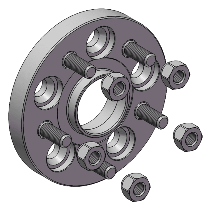 Проставки для вылета колес на Chevrolet 20 мм 5x105 dia 56,6 (STUD12x1.5)