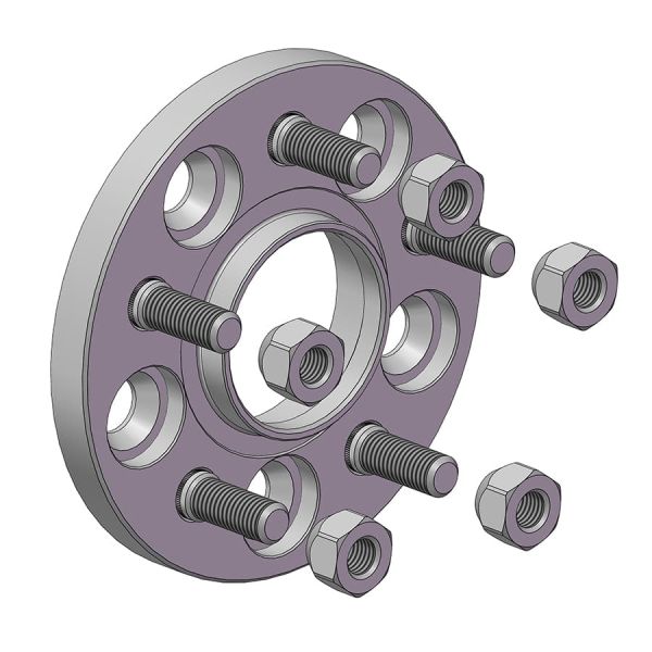 Проставки для вильоту коліс на Jaguar 15 мм 5x108 dia 63,4 (STUD12x1.5)