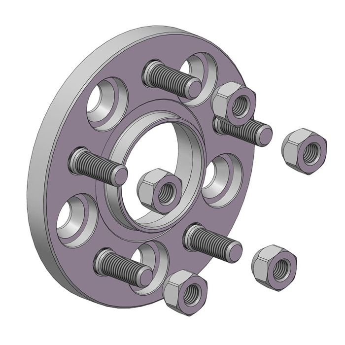 Проставки для вылета колес на Lincoln 15 мм 5x108 dia 63,4 (STUD12x1.5)