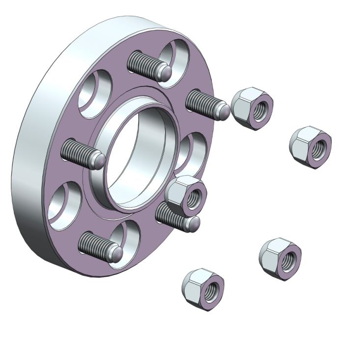 Проставки для вылета колес на Lincoln 25 мм 5x114,3 dia 67,1 (STUD12x1.5)