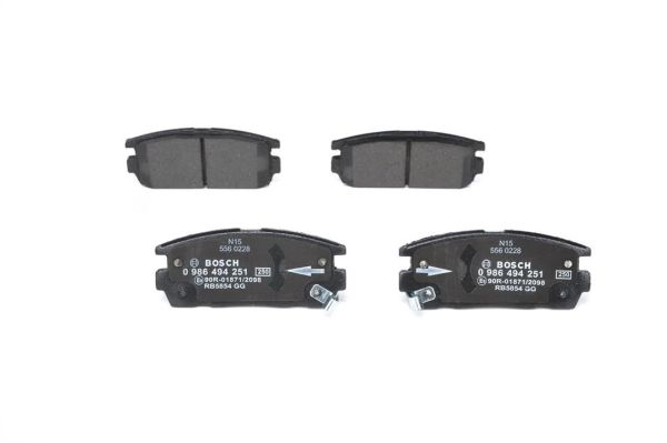 Гальмівні колодки дискові Bosch 0 986 494 251